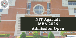 NIT Agartala MBA Admission 2026 Open